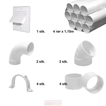 Tilførselspakke for 1 uttak Retraflex / Hide A Hose